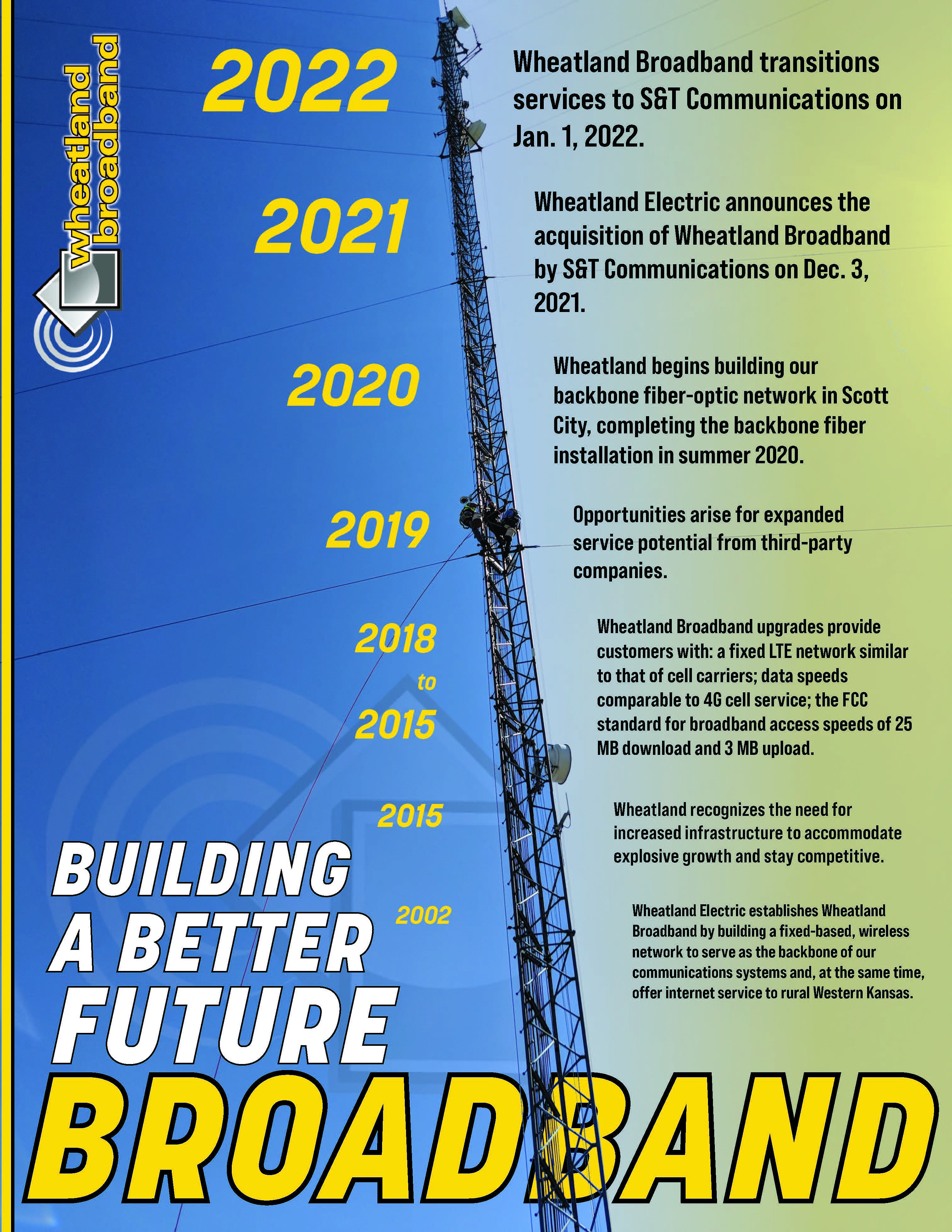 S&T Communications to Acquire Wheatland Broadband Wheatland Electric